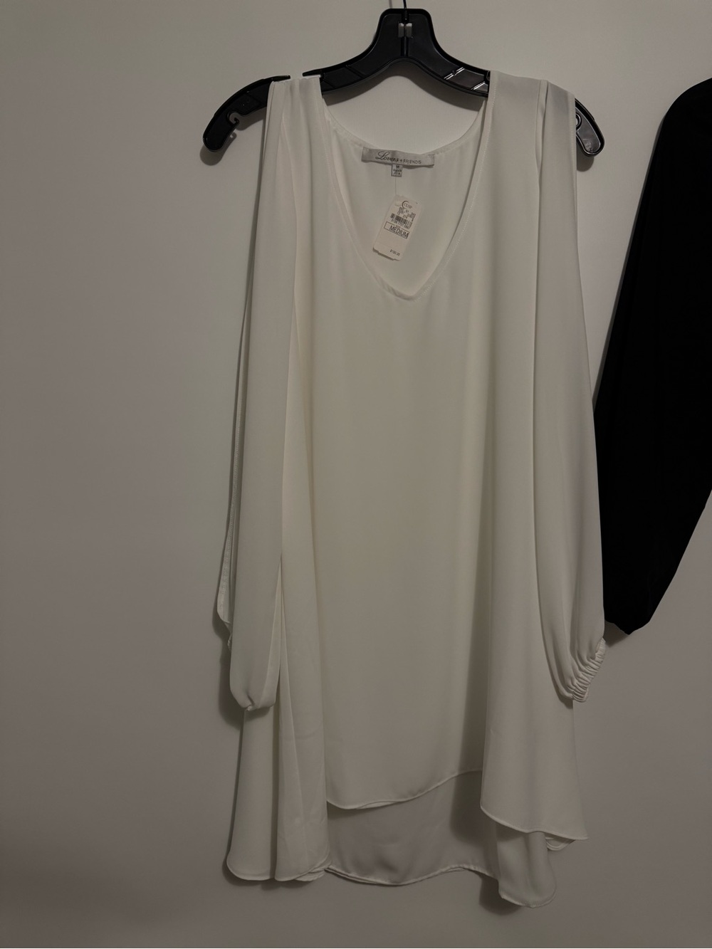 Lovers + Friends Ivory Cold-Shoulder V-Neck Tunic Dress